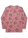 Eternal Love Heart Print Pajama Set